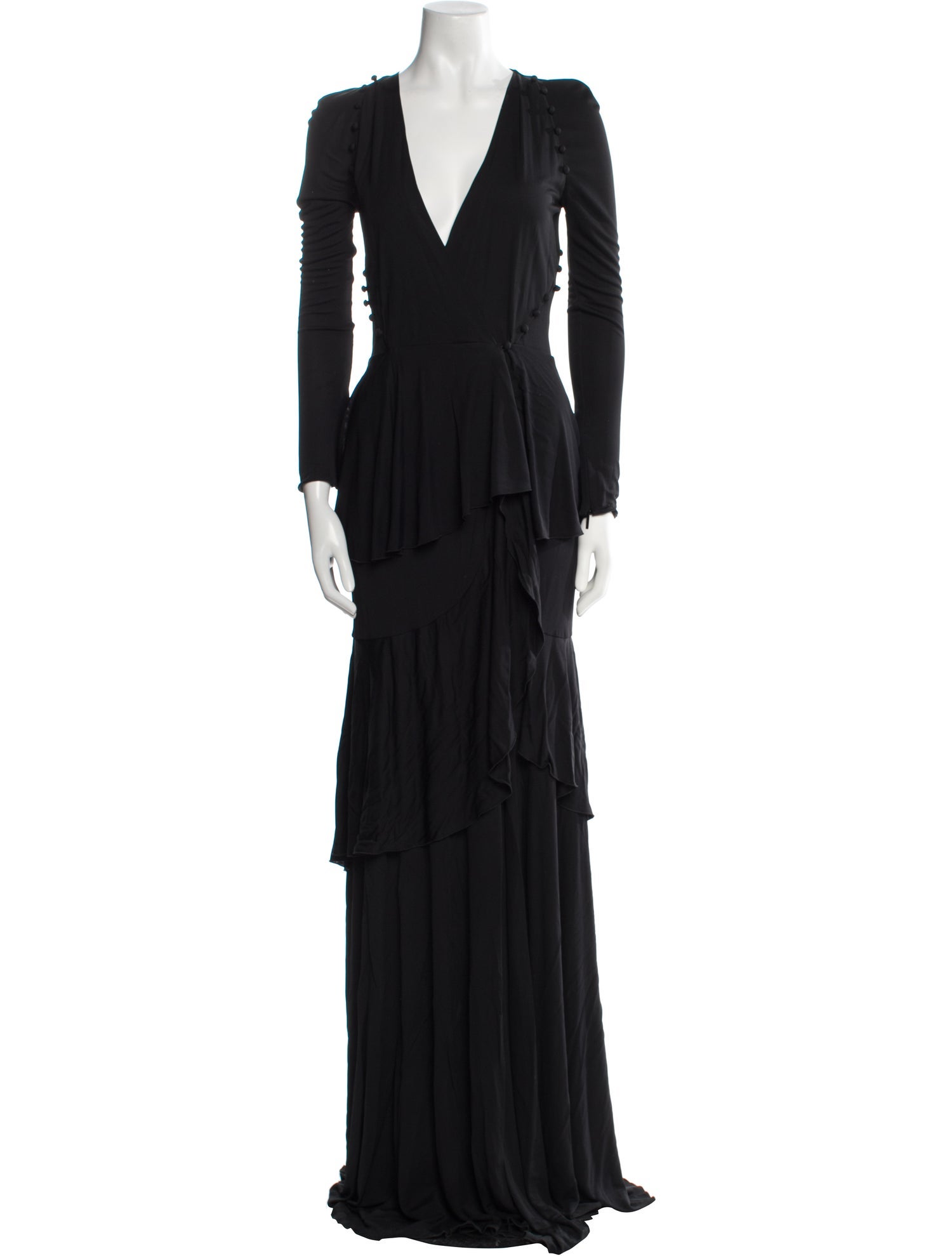 Roberto Cavalli V-Neck Long Dress