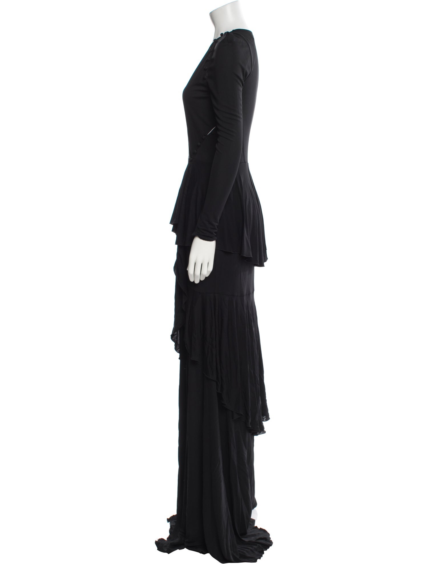 Roberto Cavalli V-Neck Long Dress
