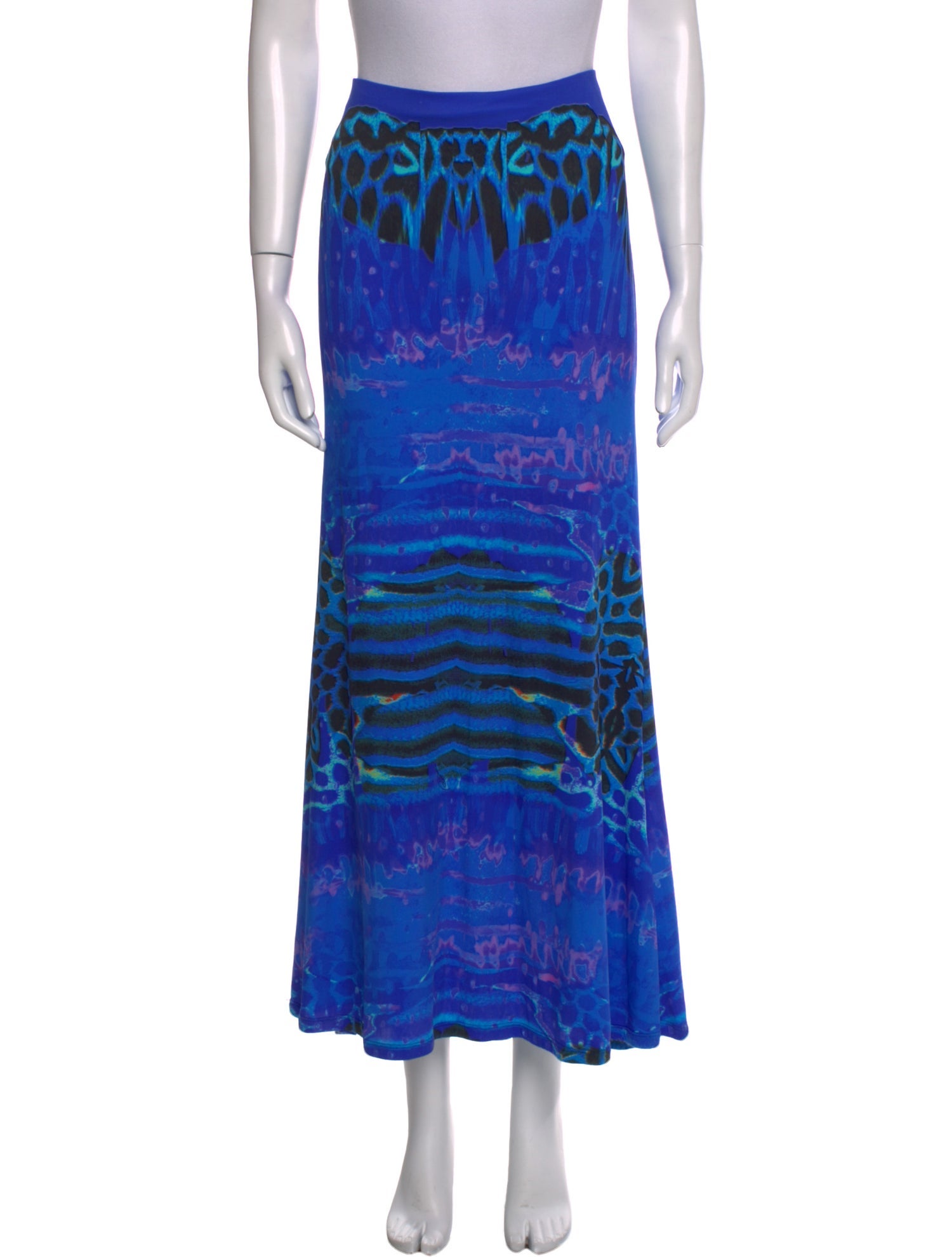 Roberto Cavalli Animal Print Midi Length Skirt