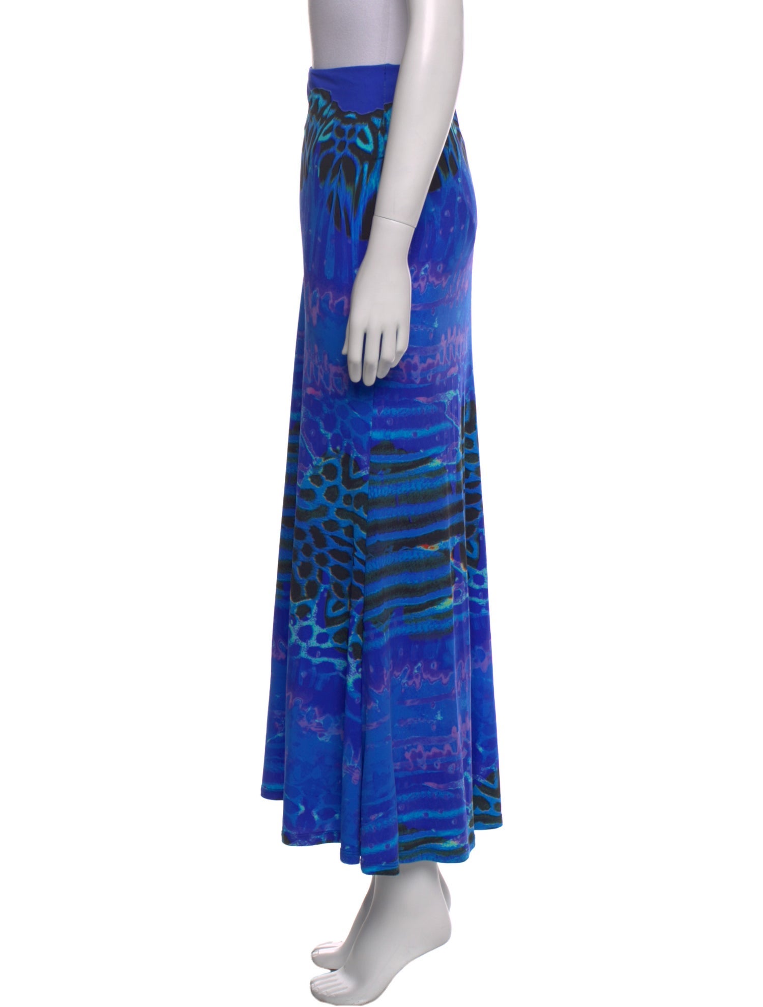 Roberto Cavalli Animal Print Midi Length Skirt