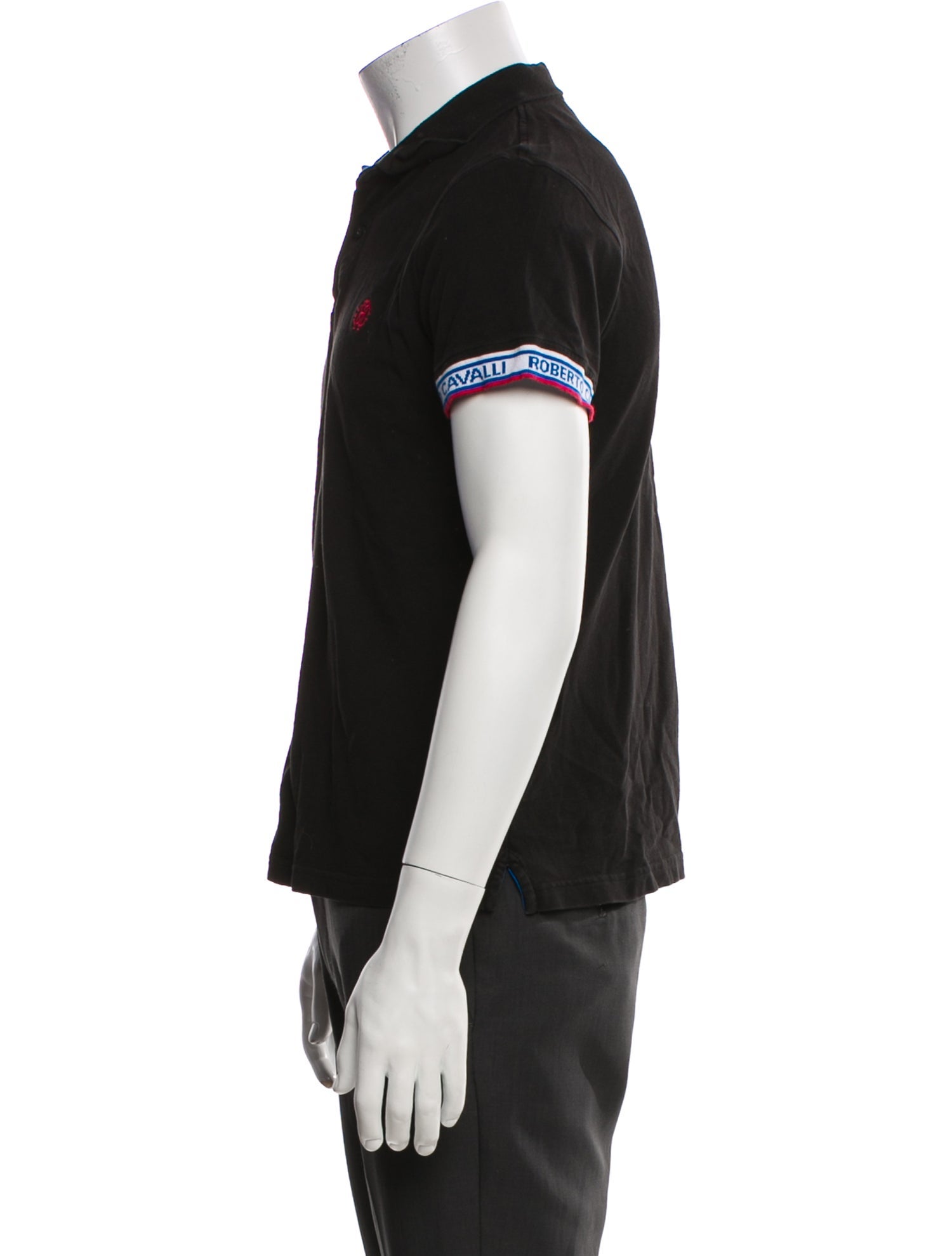 Roberto Cavalli Graphic Print Crew Neck Polo Shirt