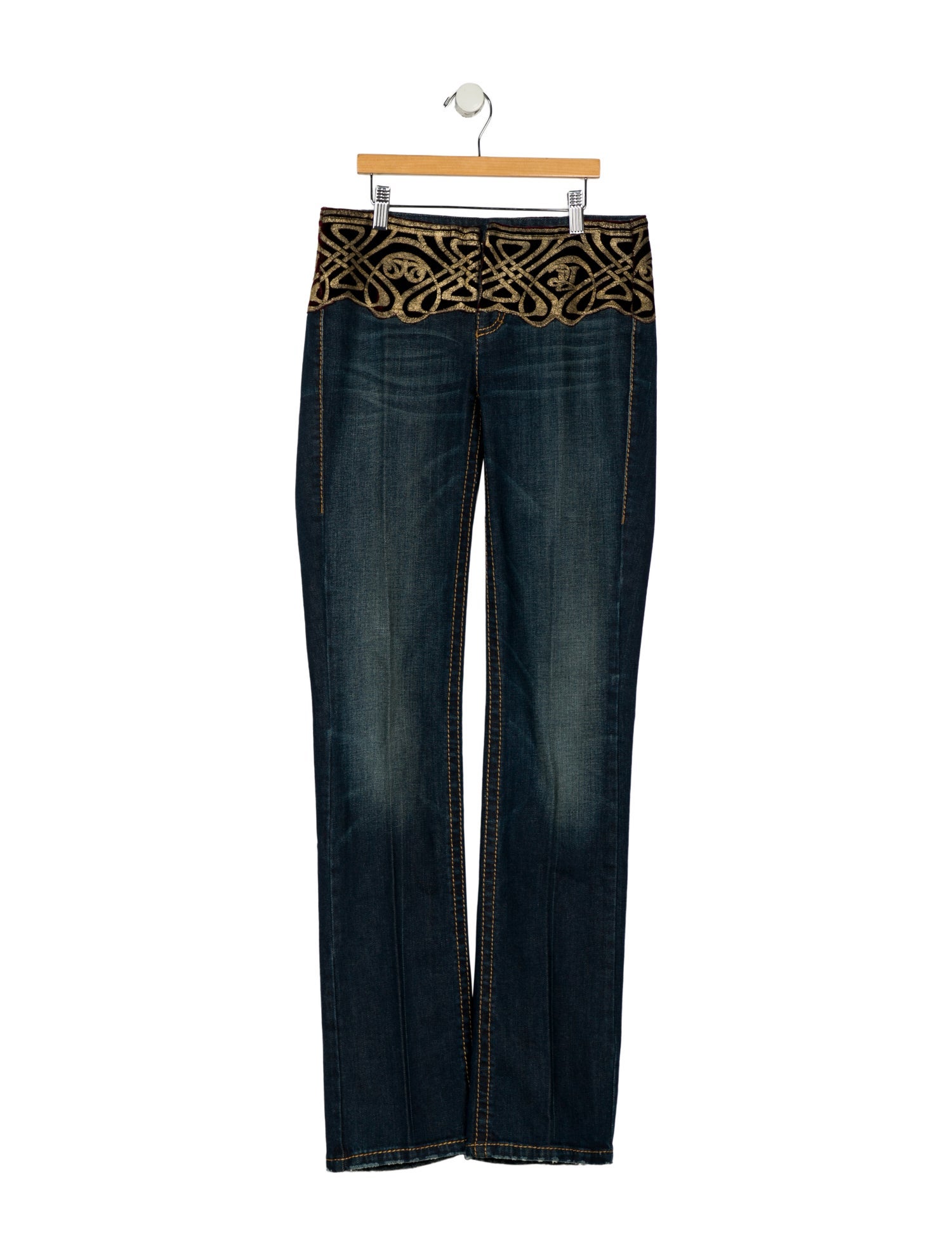Roberto Cavalli Mid-Rise Wide Leg Jeans