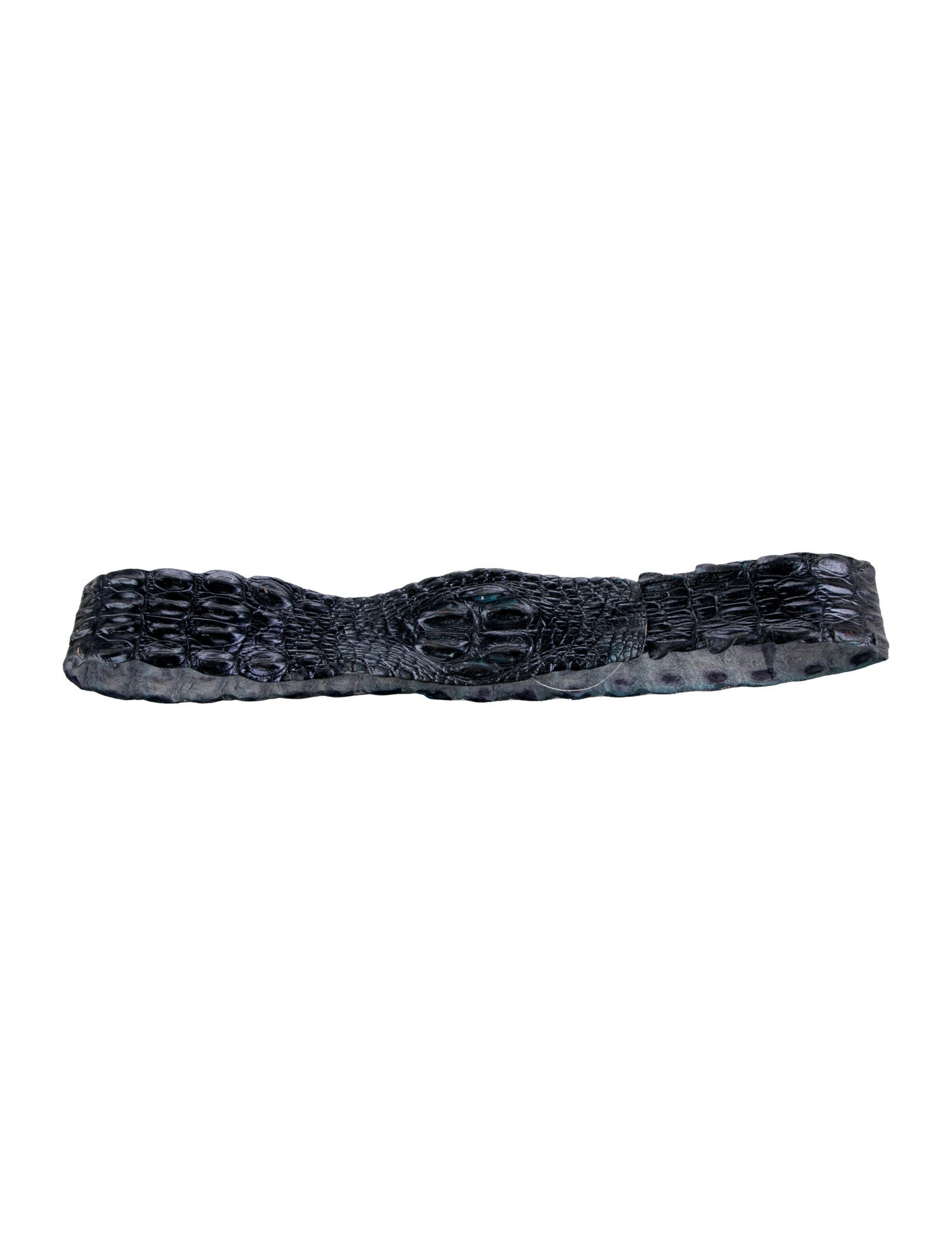 Roberto Cavalli Wide Crocodile Waist Belt