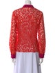 Roberto Cavalli Lace Pattern Long Sleeve Button-Up Top