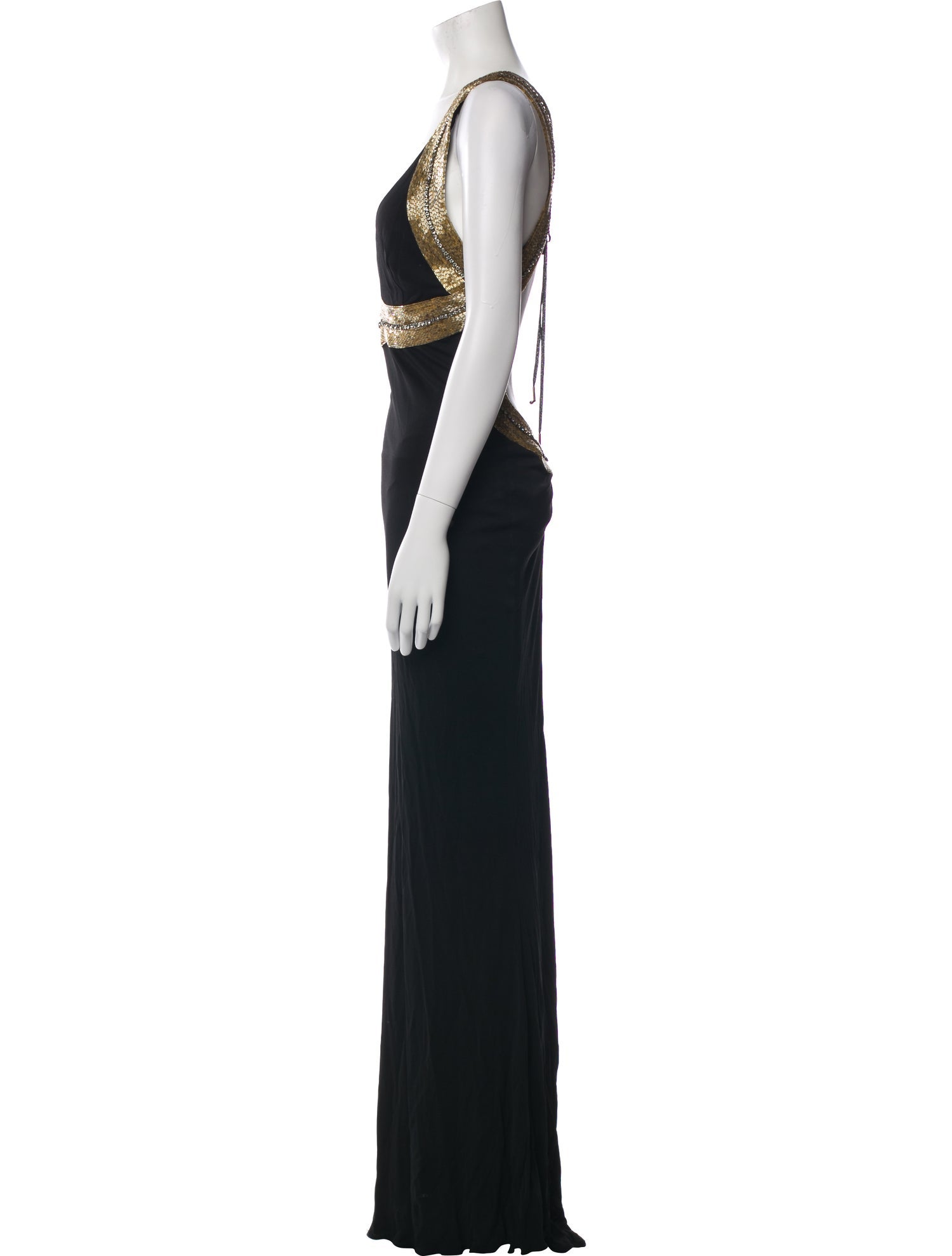 Roberto Cavalli V-Neck Long Dress