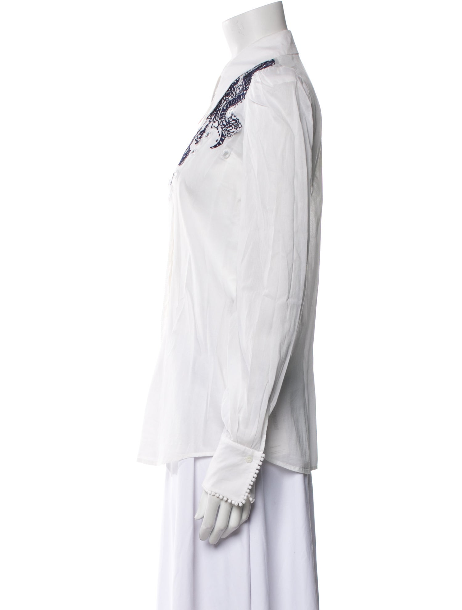 Roberto Cavalli Long Sleeve Button-Up Top