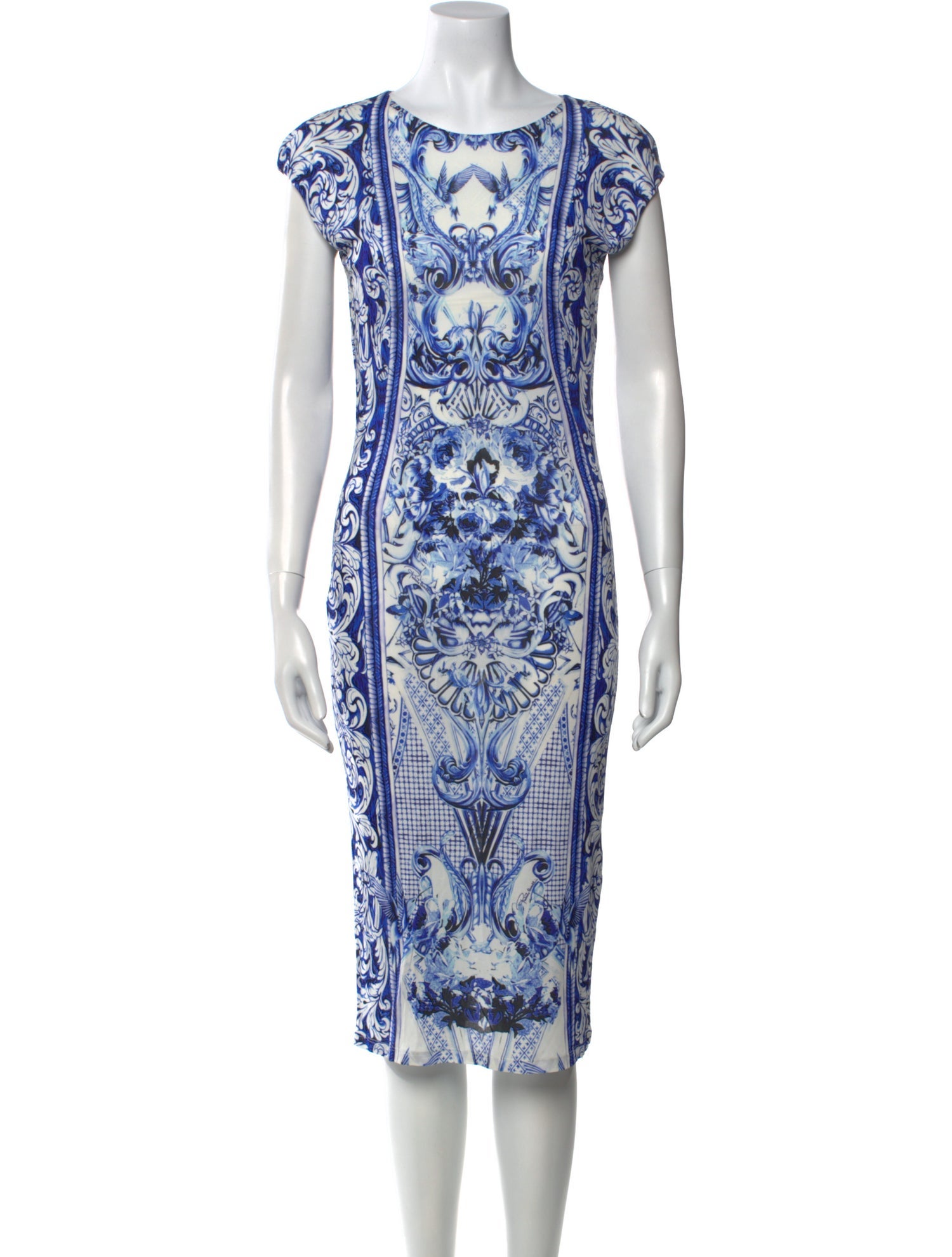 Roberto Cavalli Printed Midi Length Dress