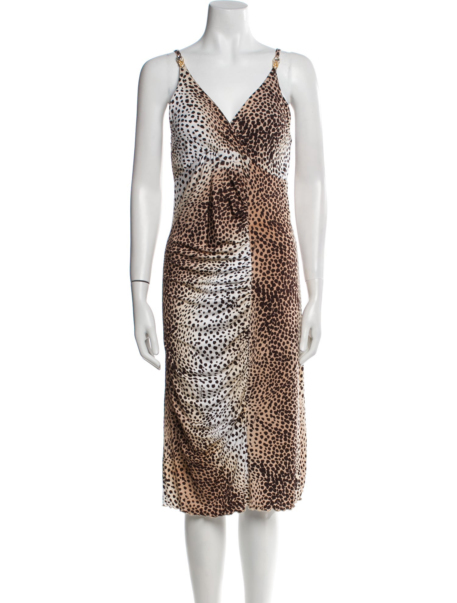 Roberto Cavalli Animal Print Knee-Length Dress w/ Tags