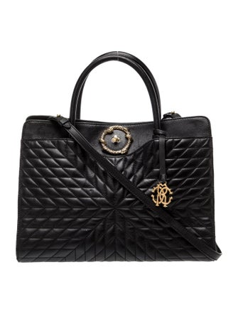 Roberto Cavalli Leather Top Handle Bag