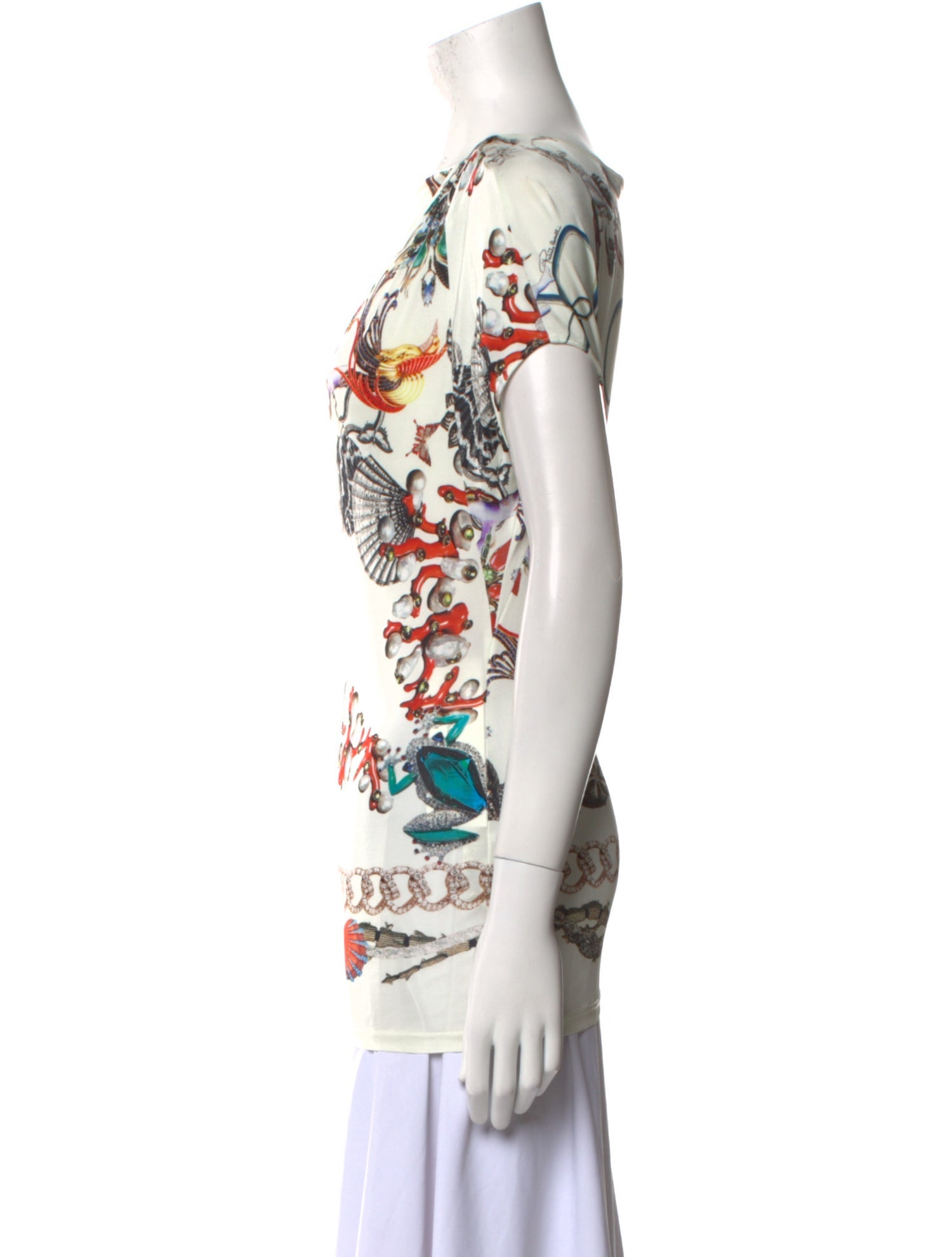 Roberto Cavalli Silk Graphic Print Tunic