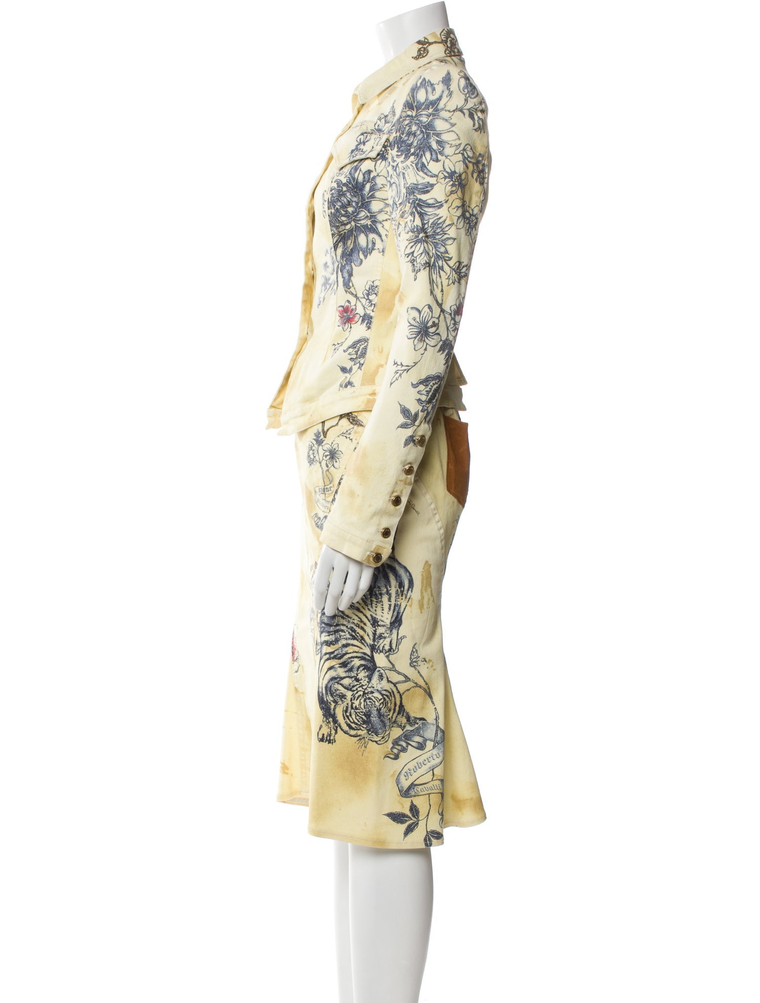 Roberto Cavalli Vintage 2003 Skirt Set