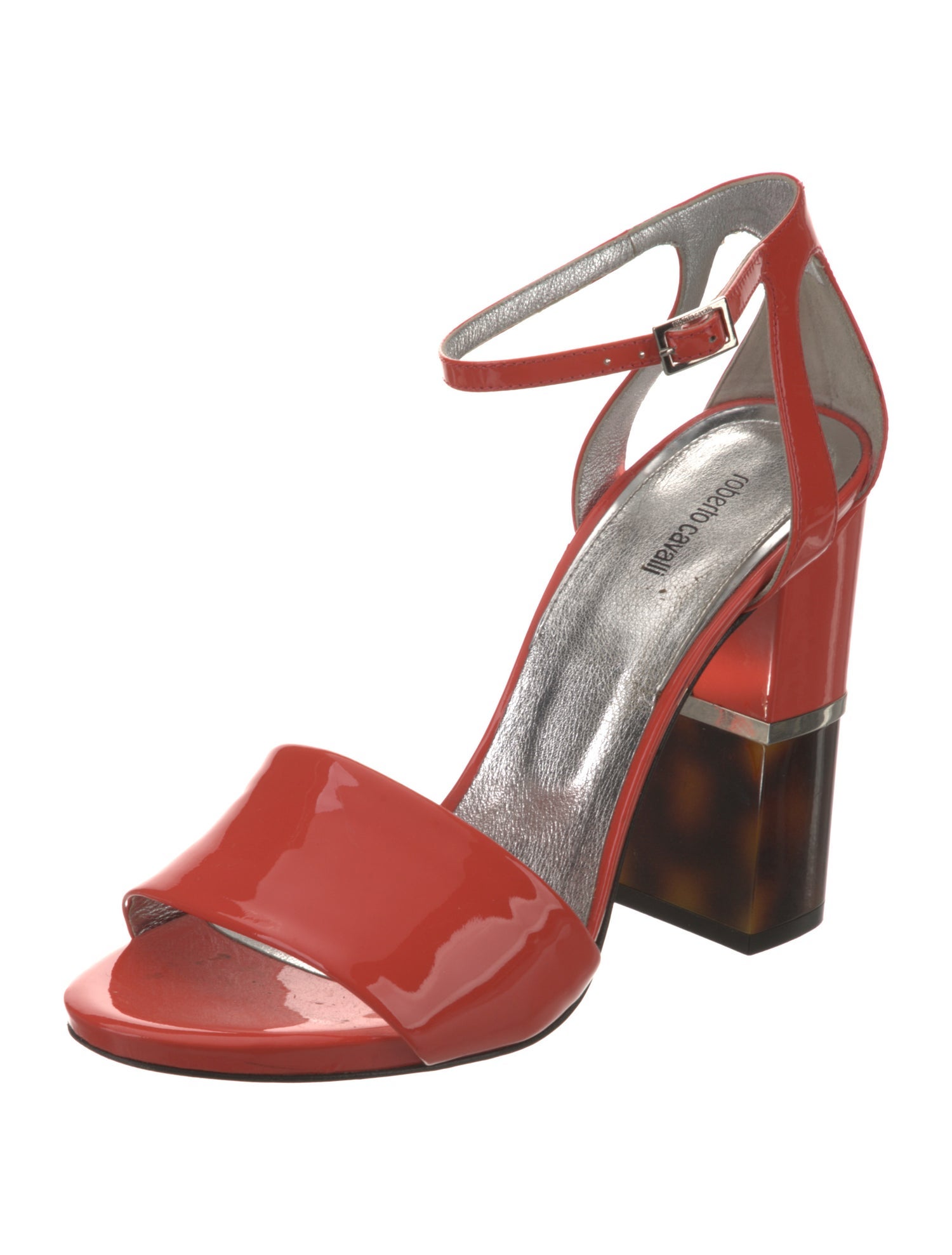 Roberto Cavalli Patent Leather Sandals