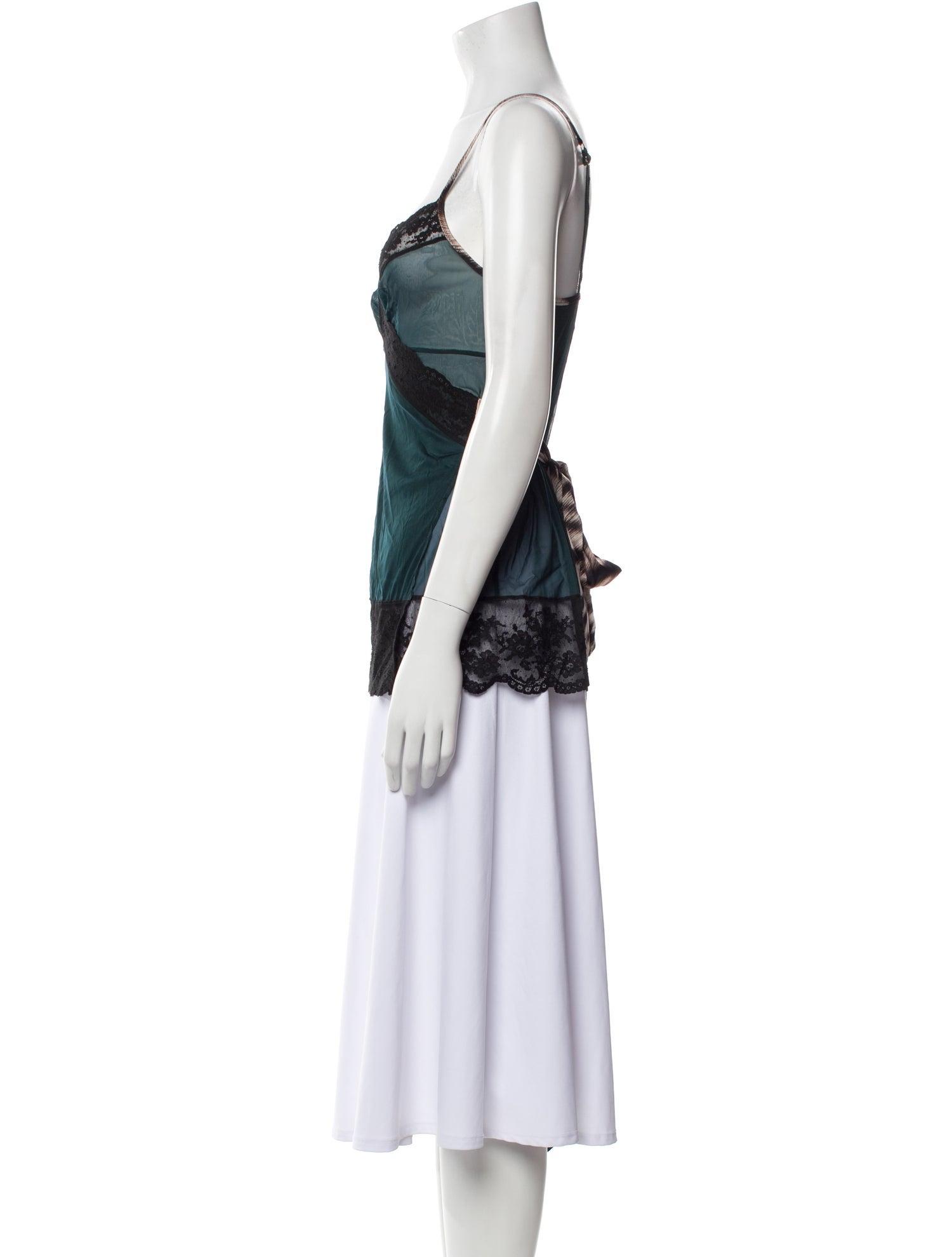 Roberto Cavalli Square Neckline Sleeveless Top