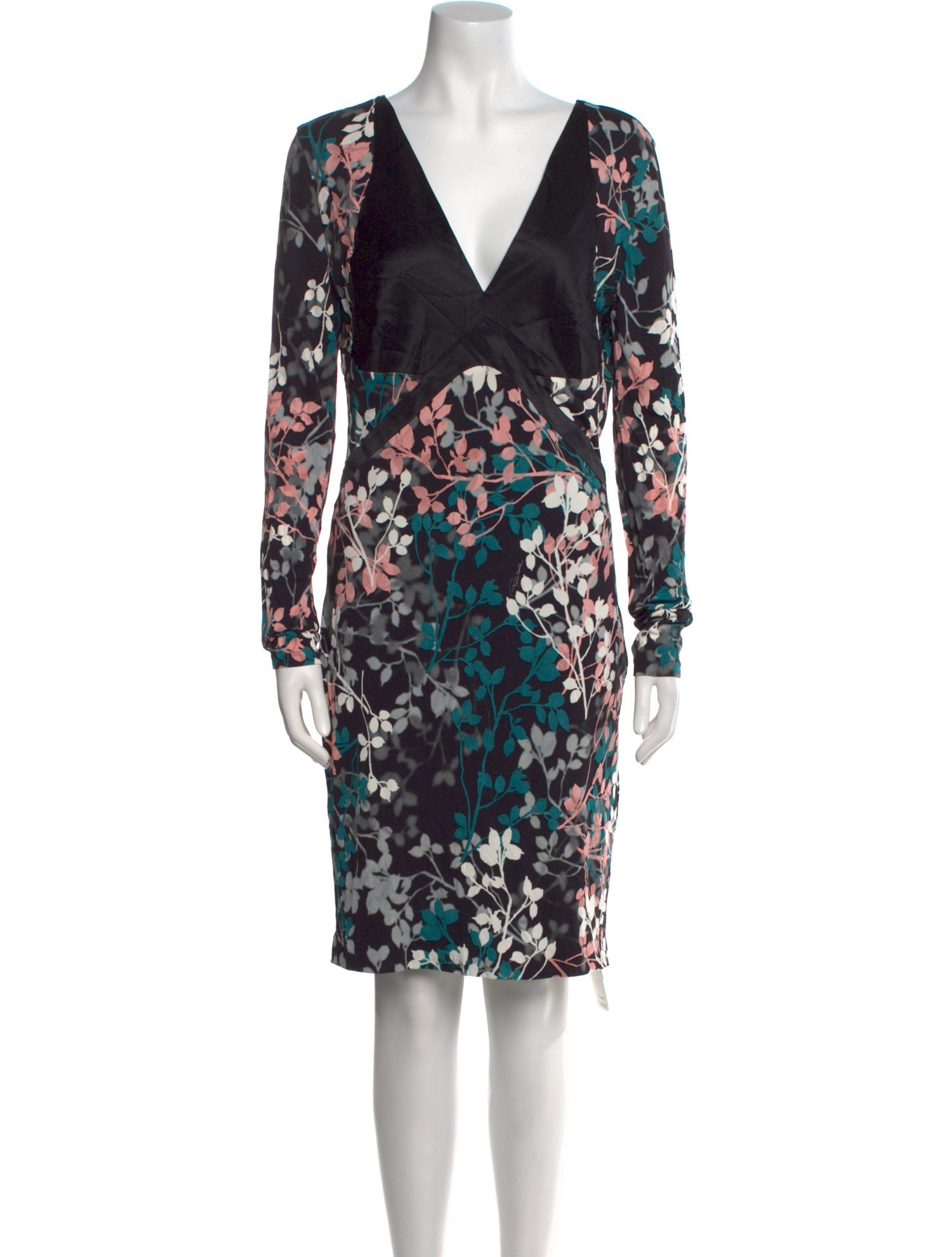 Roberto Cavalli Floral Print Knee-Length Dress