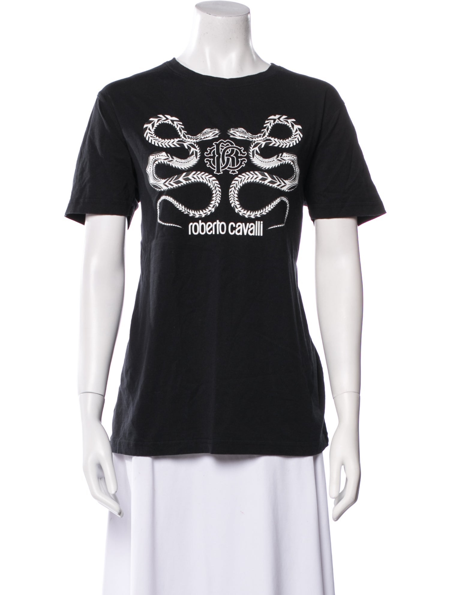 Roberto Cavalli Graphic Print Crew Neck T-Shirt
