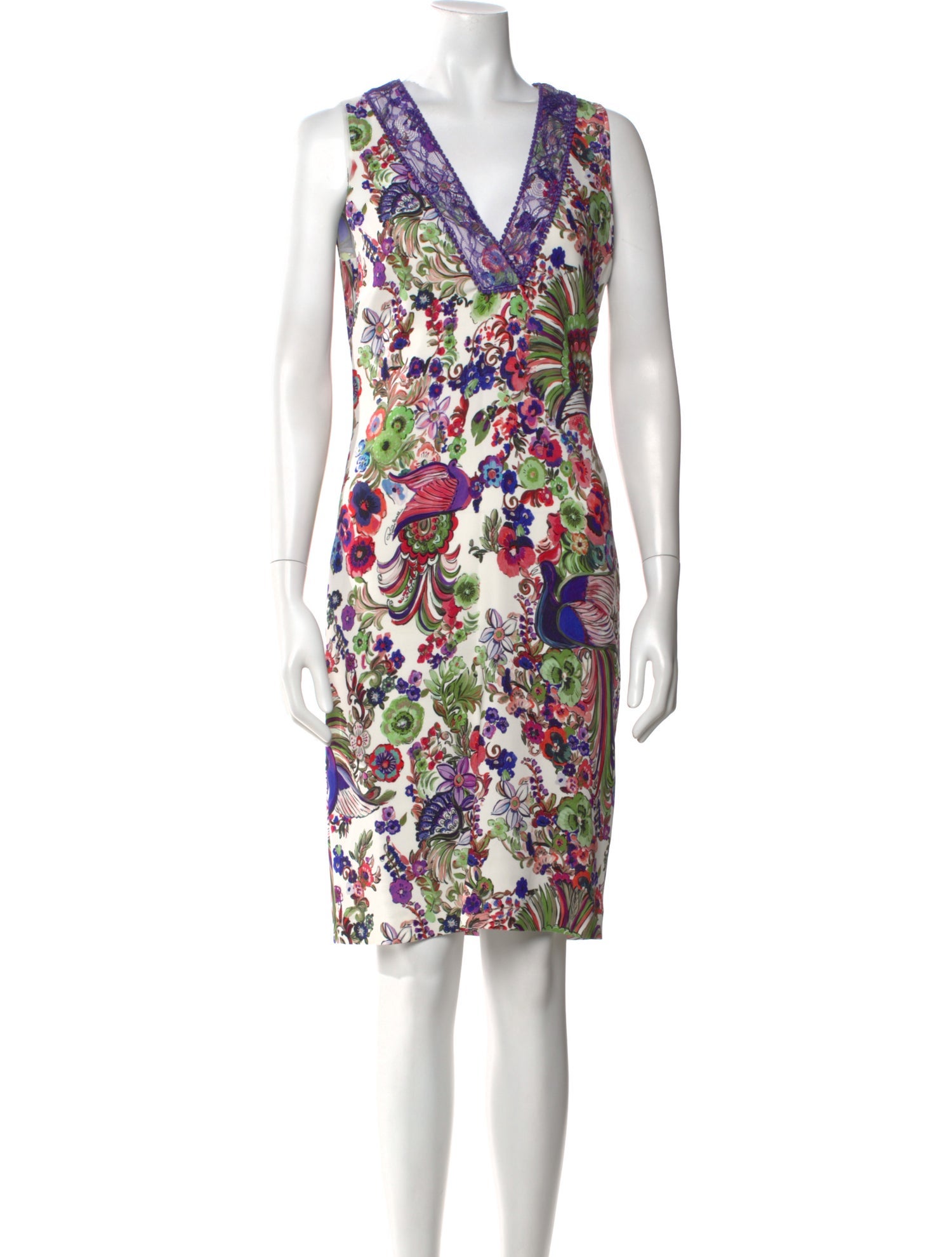 Roberto Cavalli Printed Knee-Length Dress