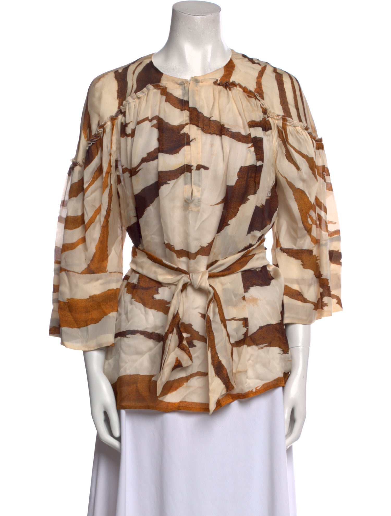 Roberto Cavalli Silk Printed Blouse
