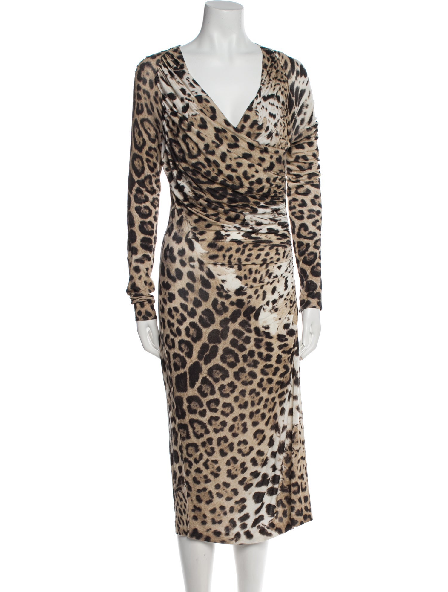 Roberto Cavalli Animal Print Midi Length Dress