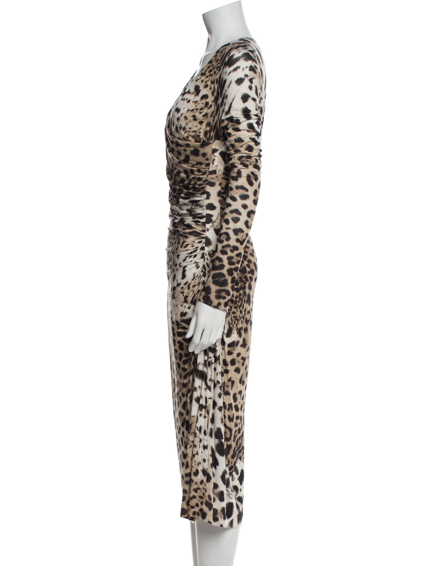 Roberto Cavalli Animal Print Midi Length Dress