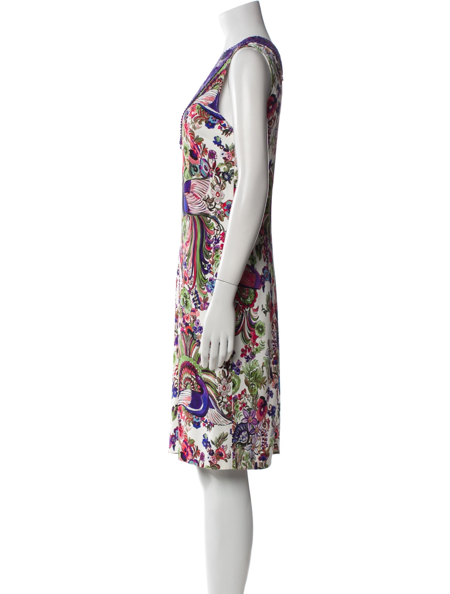 Roberto Cavalli Floral Print Knee-Length Dress
