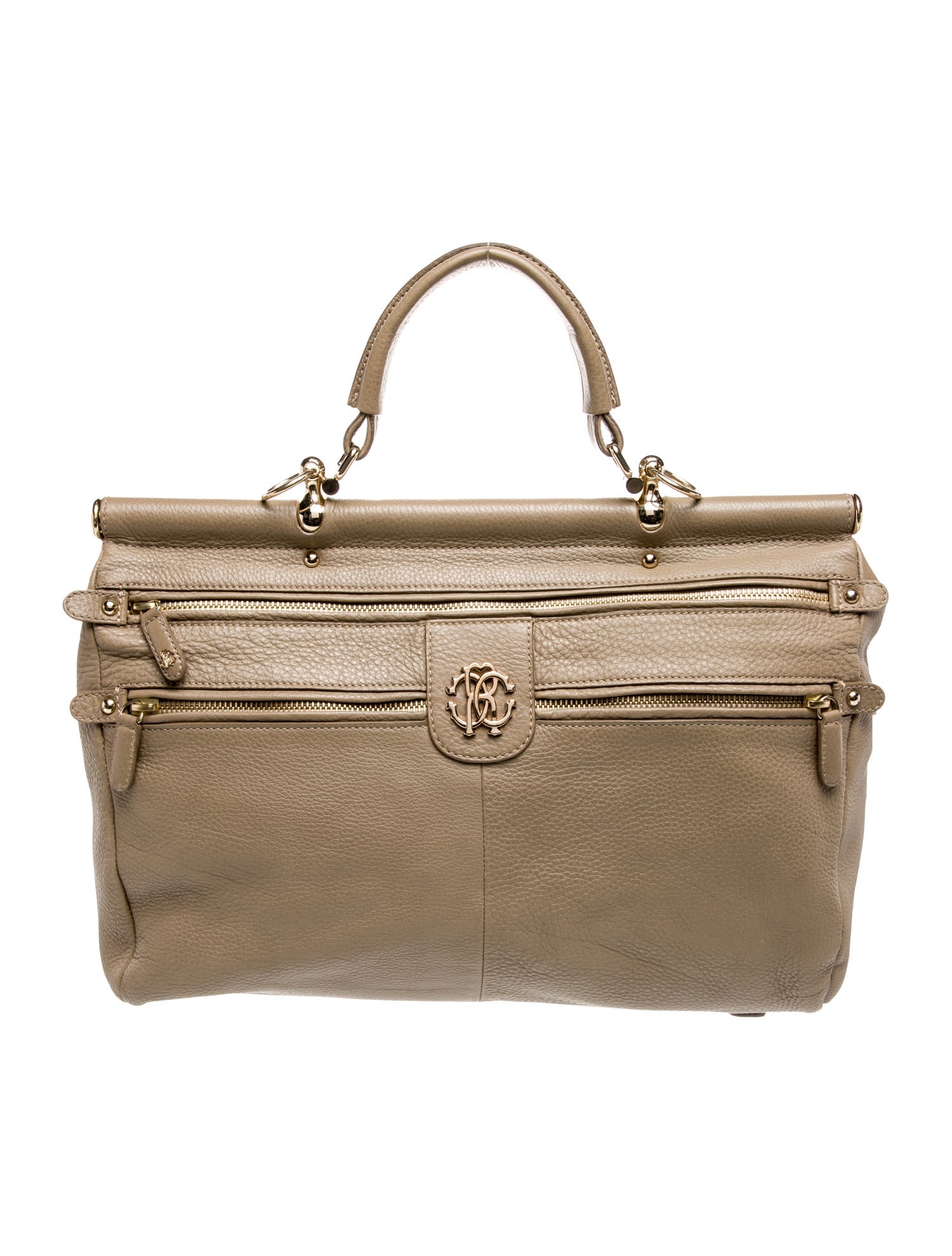 Roberto Cavalli Leather Top Handle Bag