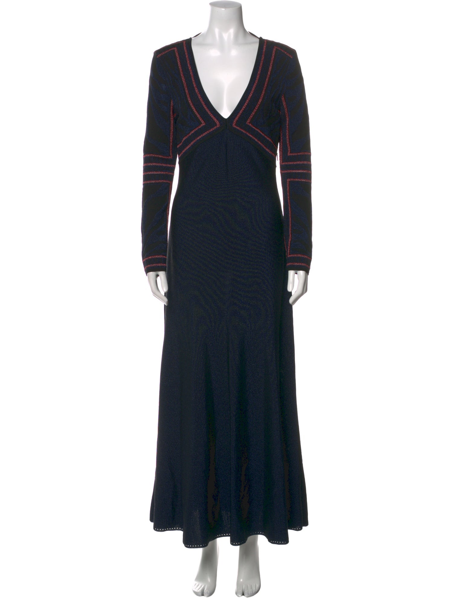 Roberto Cavalli V-Neck Long Dress