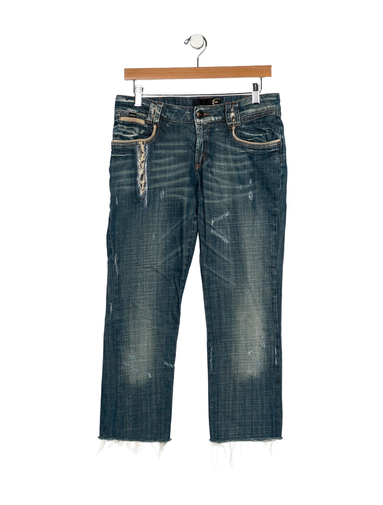 Roberto Cavalli Low-Rise Straight Leg Jeans