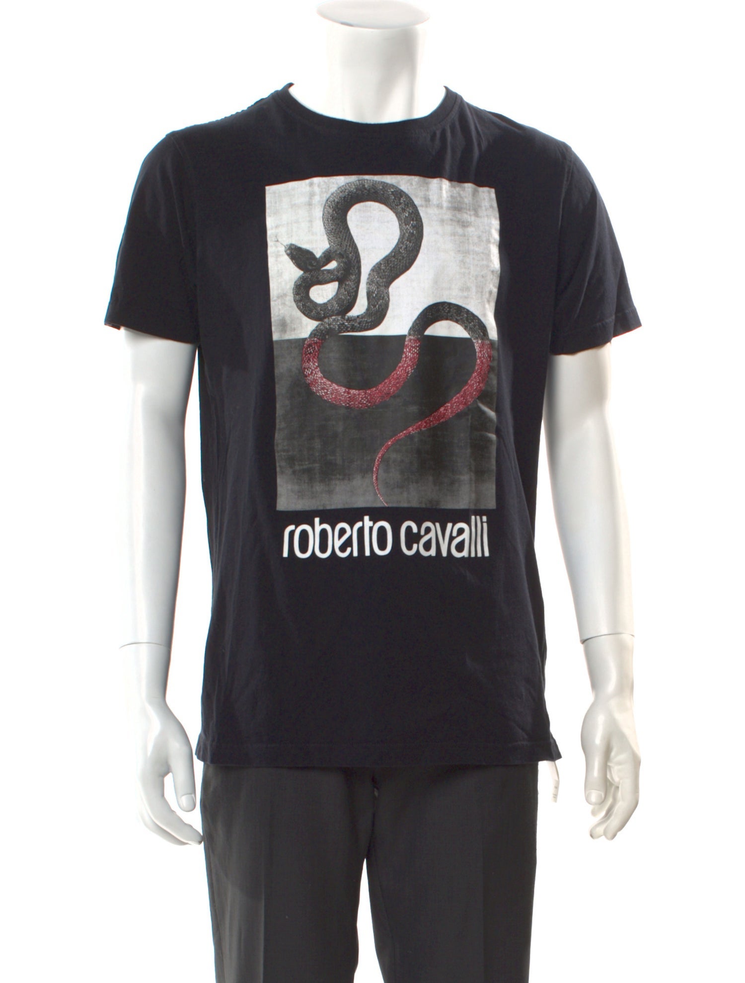 Roberto Cavalli Graphic Print Crew Neck T-Shirt