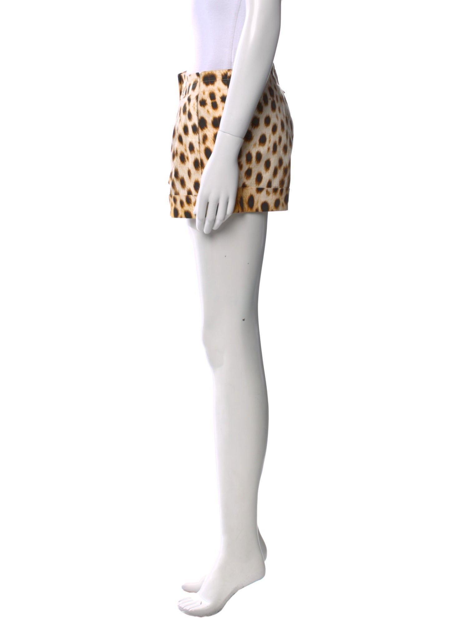 Roberto Cavalli Animal Print Mini Shorts