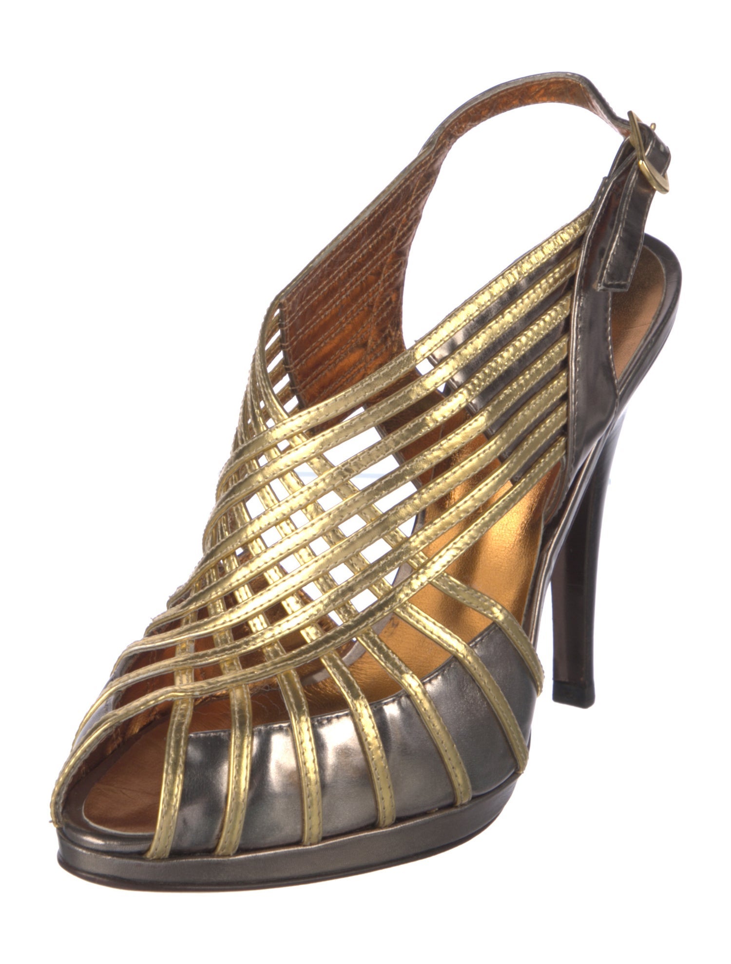 Roberto Cavalli Vintage Leather Slingback Pumps