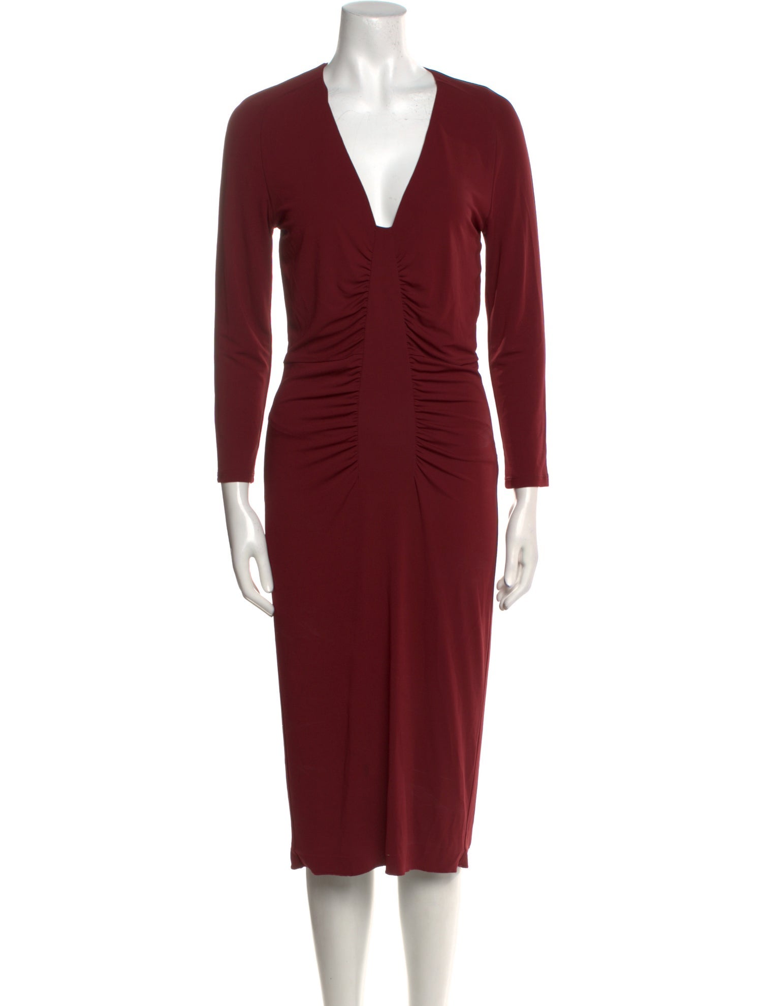 Roberto Cavalli V-Neck Midi Length Dress