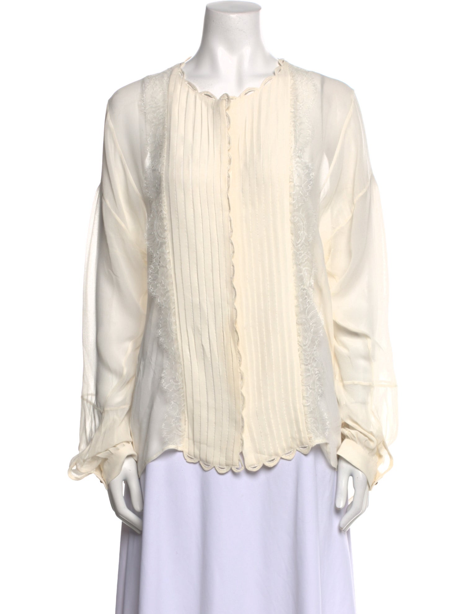 Roberto Cavalli Silk Crew Neck Blouse