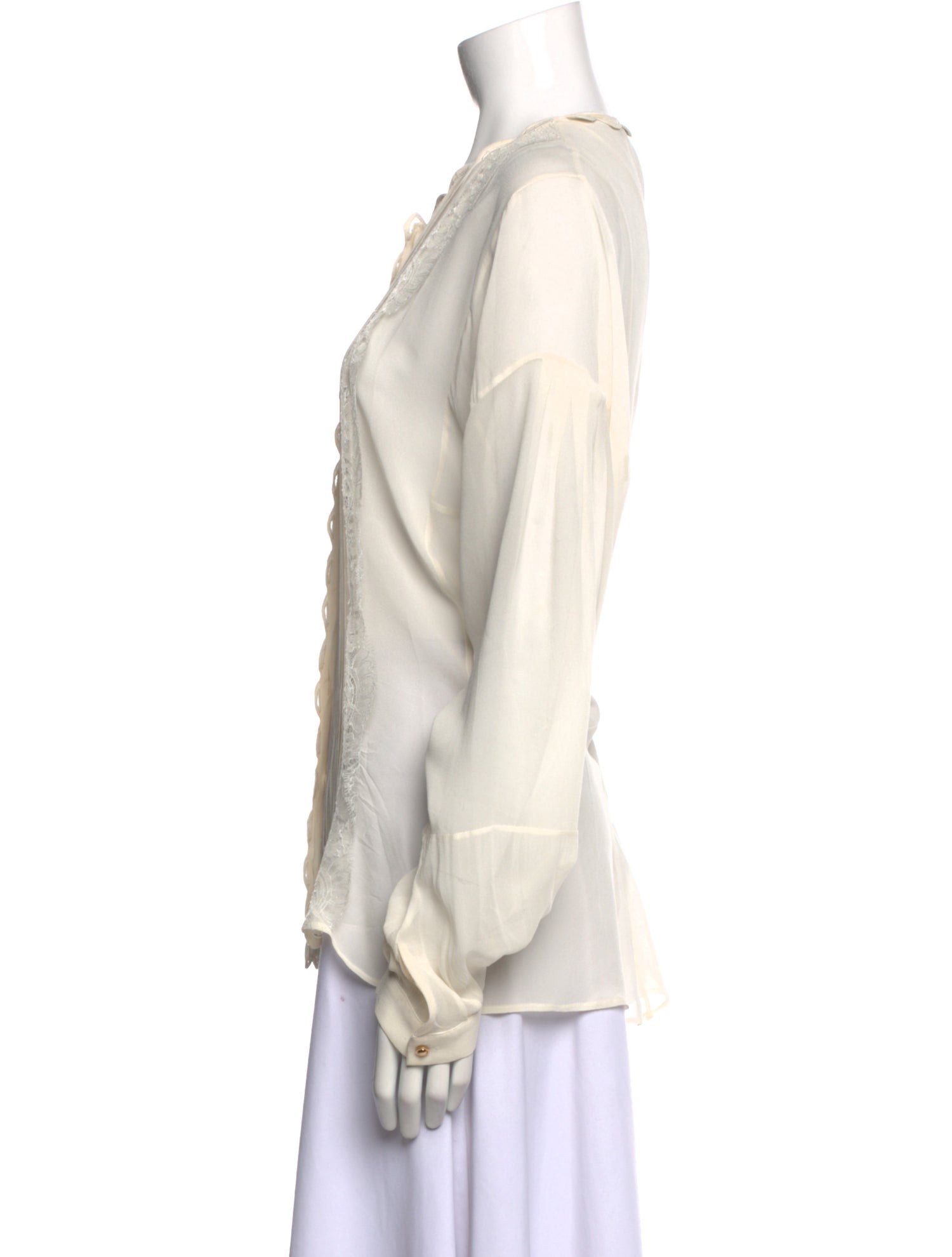 Roberto Cavalli Silk Crew Neck Blouse