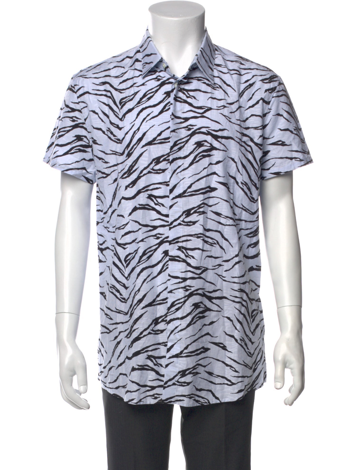 Roberto Cavalli Animal Print Short Sleeve Shirt