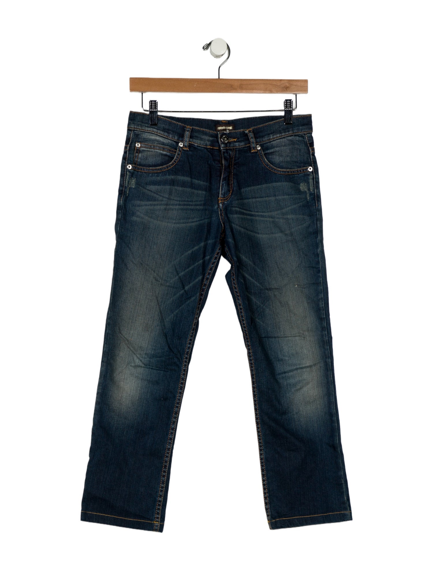Roberto Cavalli Mid-Rise Straight Leg Jeans