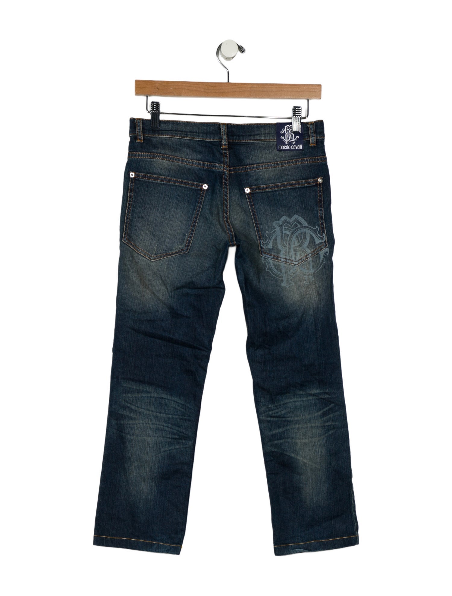 Roberto Cavalli Mid-Rise Straight Leg Jeans