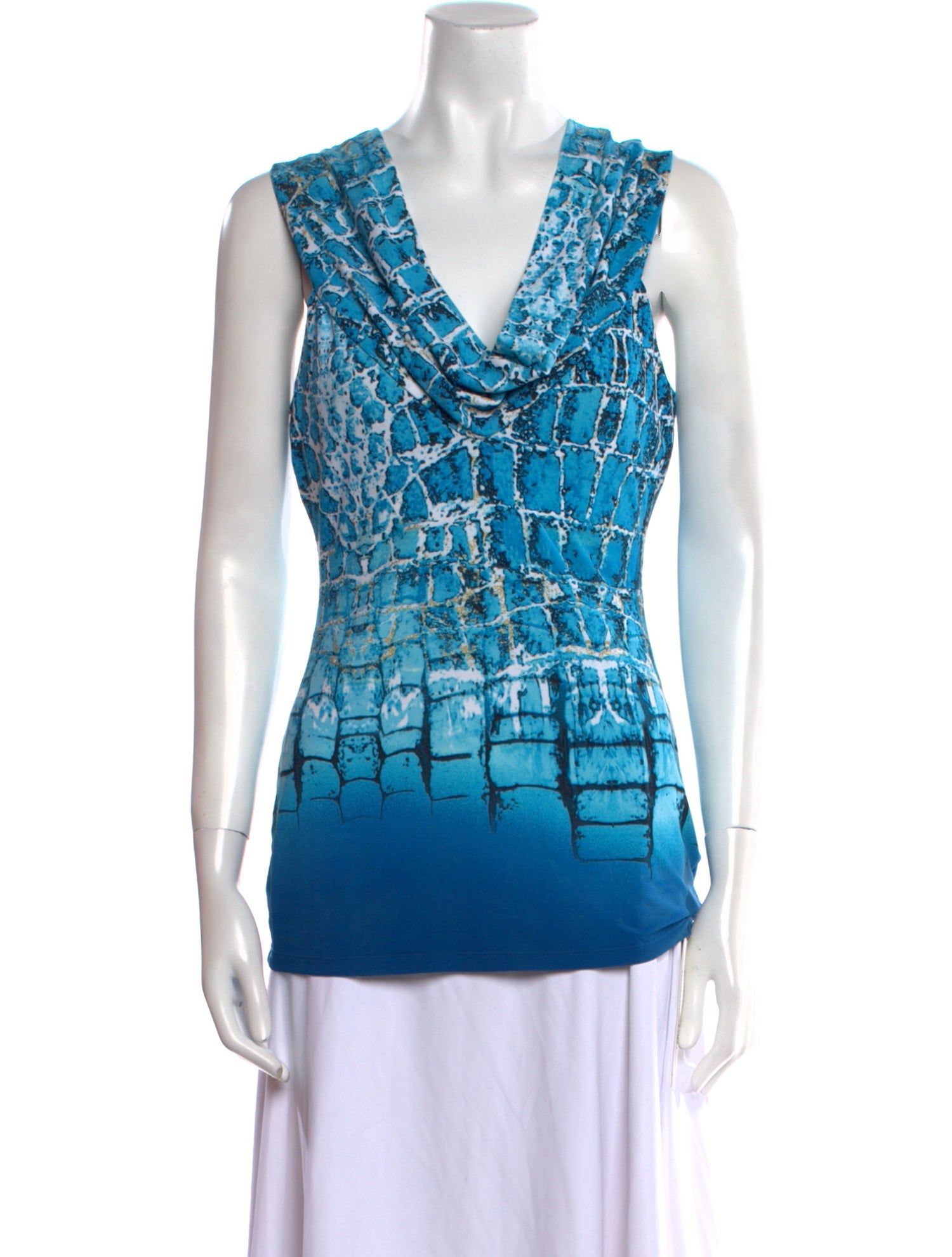 Roberto Cavalli Printed V-Neck Top