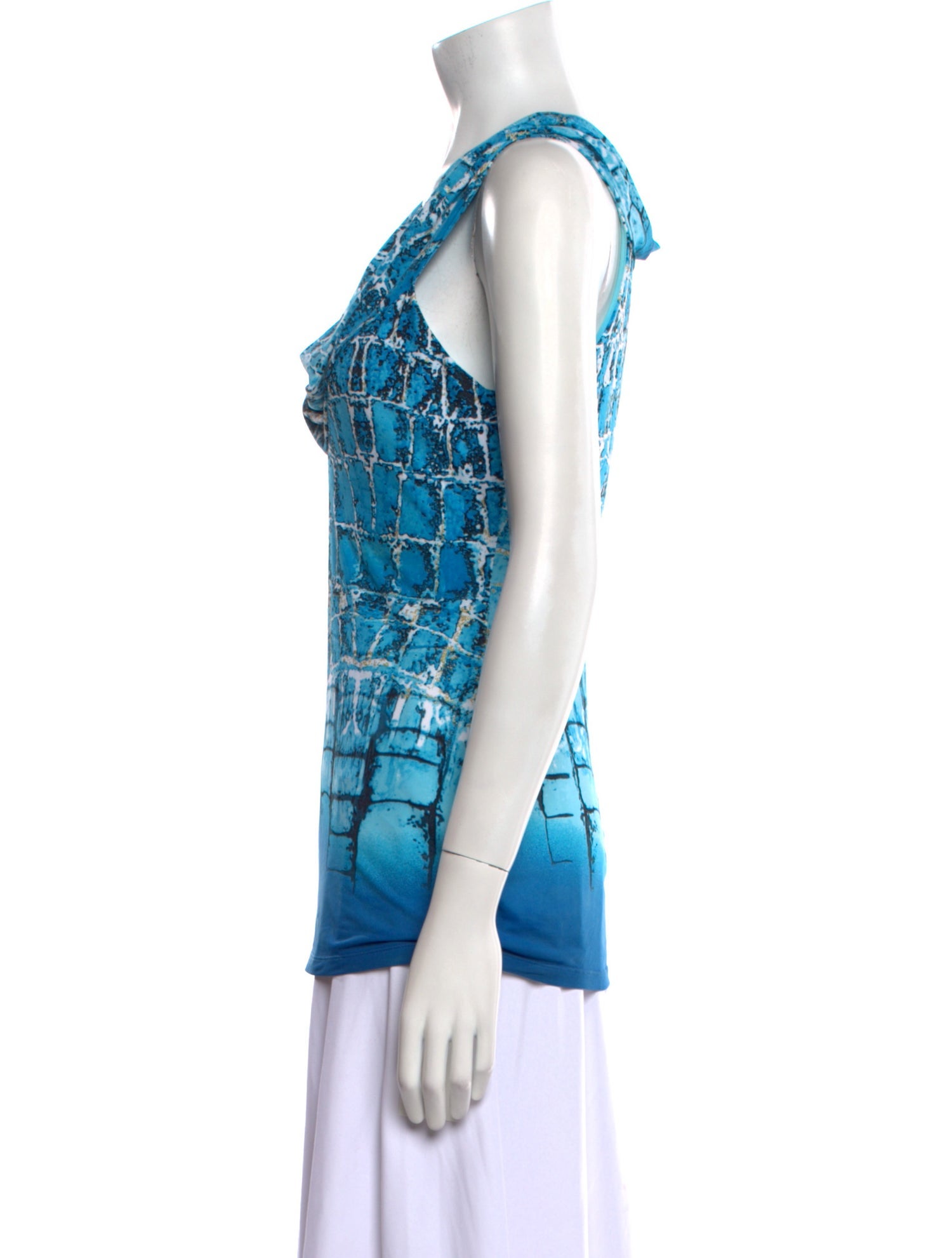 Roberto Cavalli Printed V-Neck Top