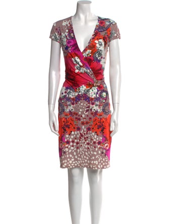 Roberto Cavalli Nylon Knee-Length Dress