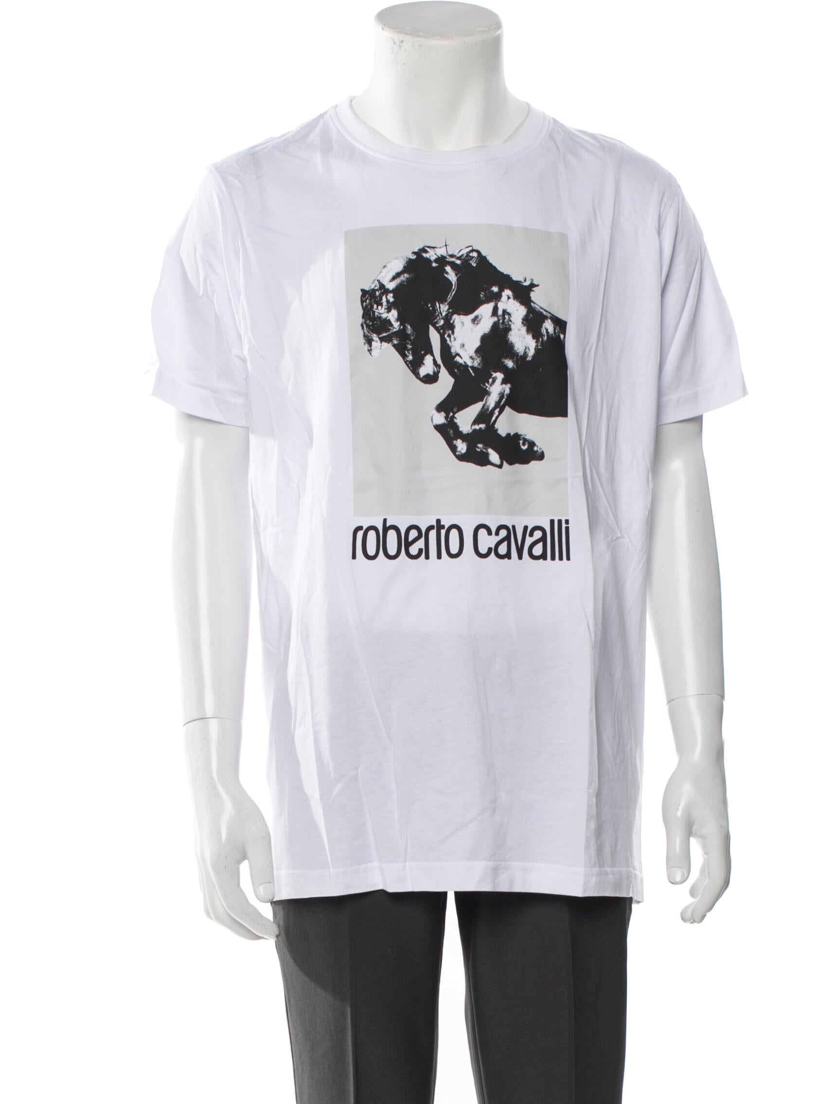 Roberto Cavalli Graphic Print Crew Neck T-Shirt