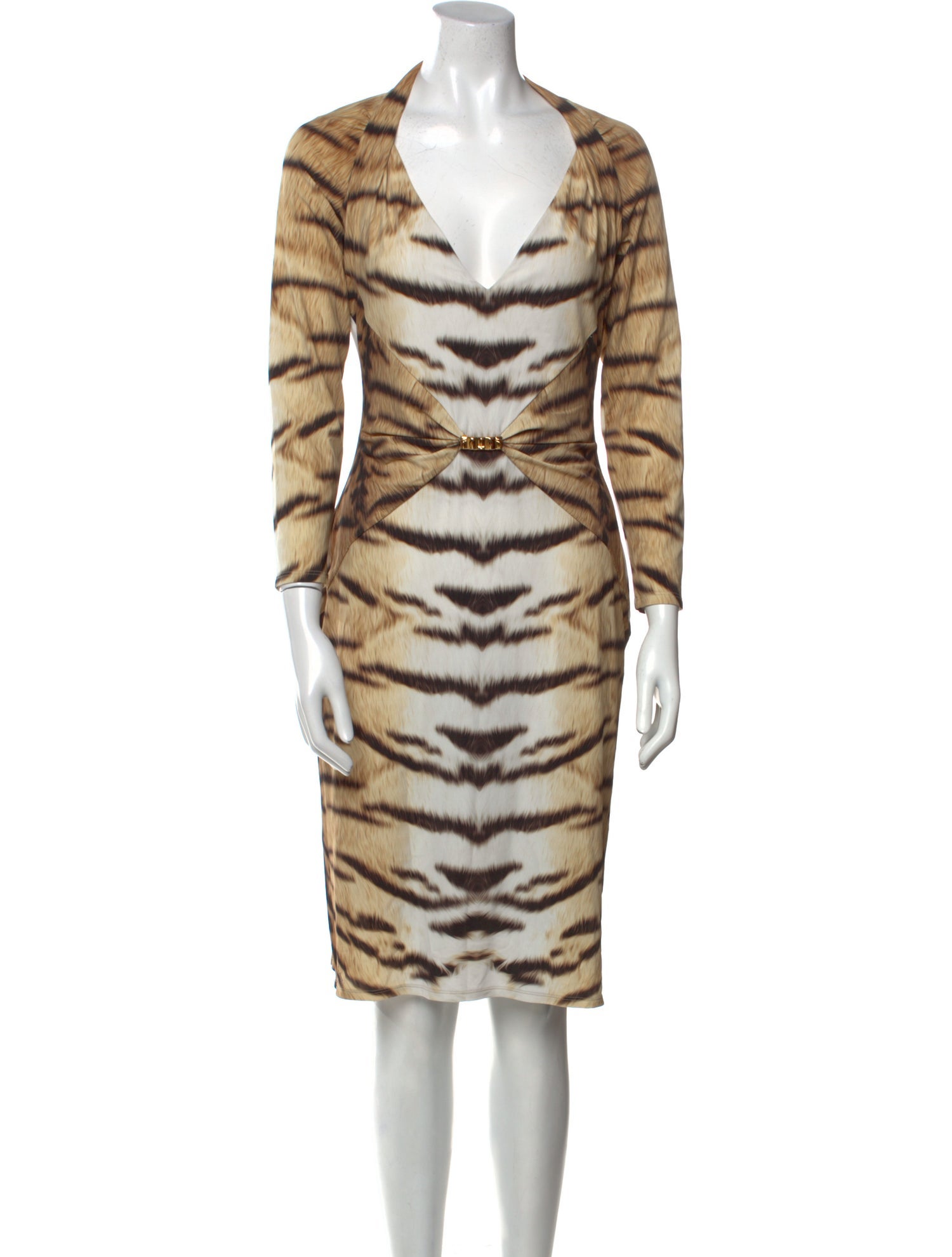 Roberto Cavalli Animal Print Knee-Length Dress