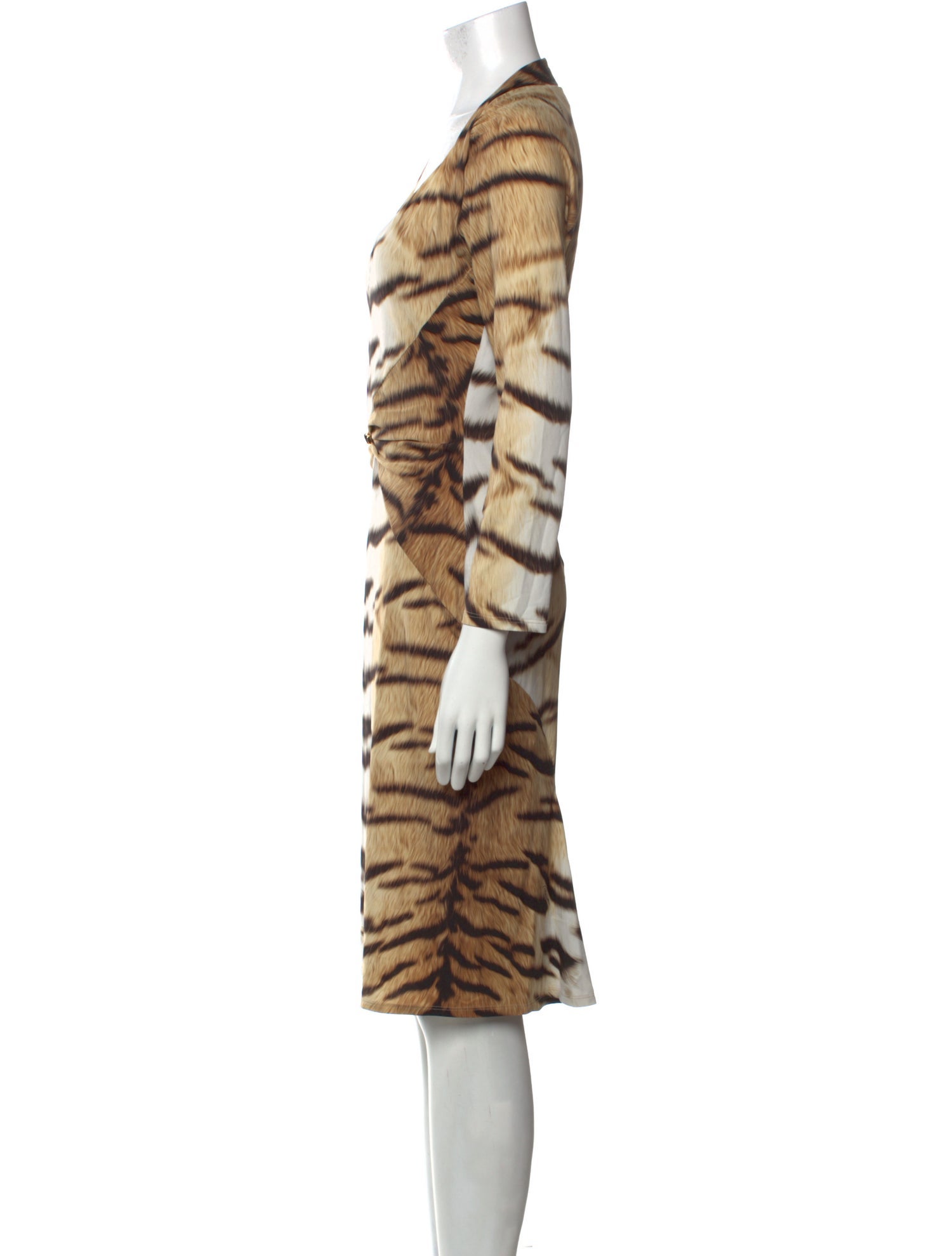 Roberto Cavalli Animal Print Knee-Length Dress