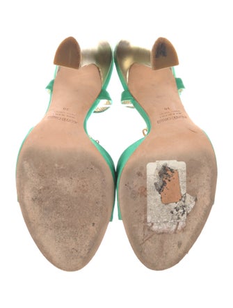 Roberto Cavalli Satin T-Strap Sandals