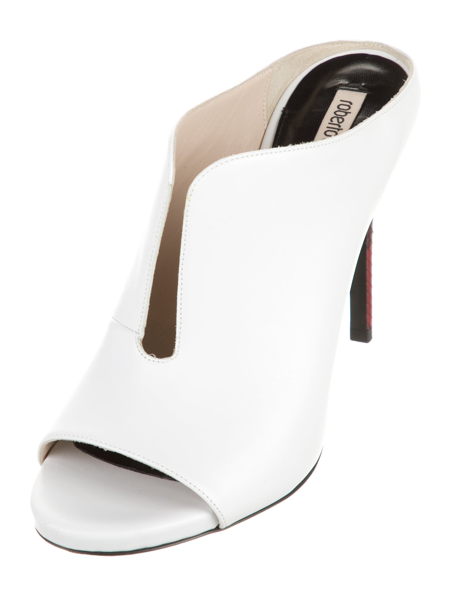 Roberto Cavalli Leather Mules