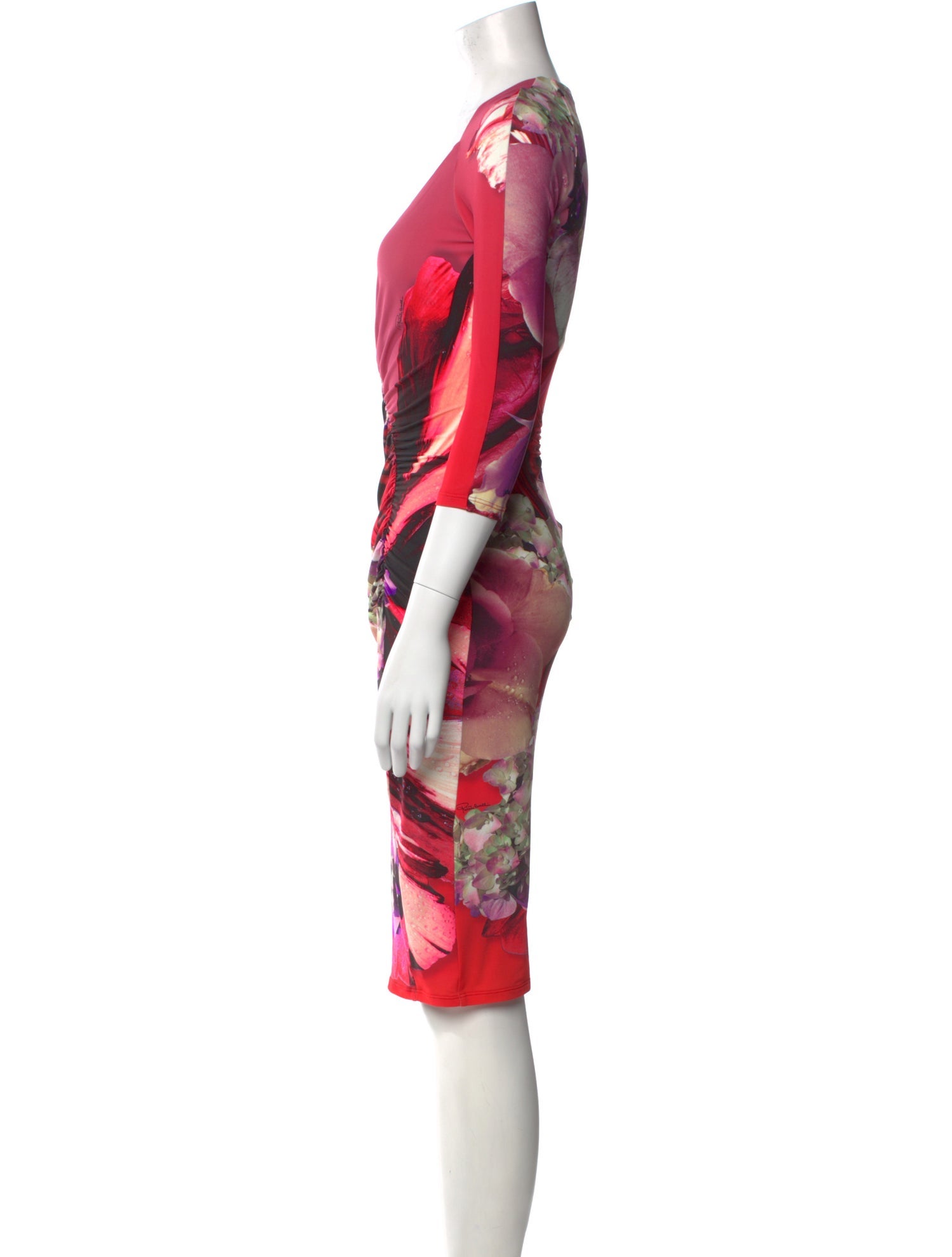 Roberto Cavalli Floral Print Knee-Length Dress