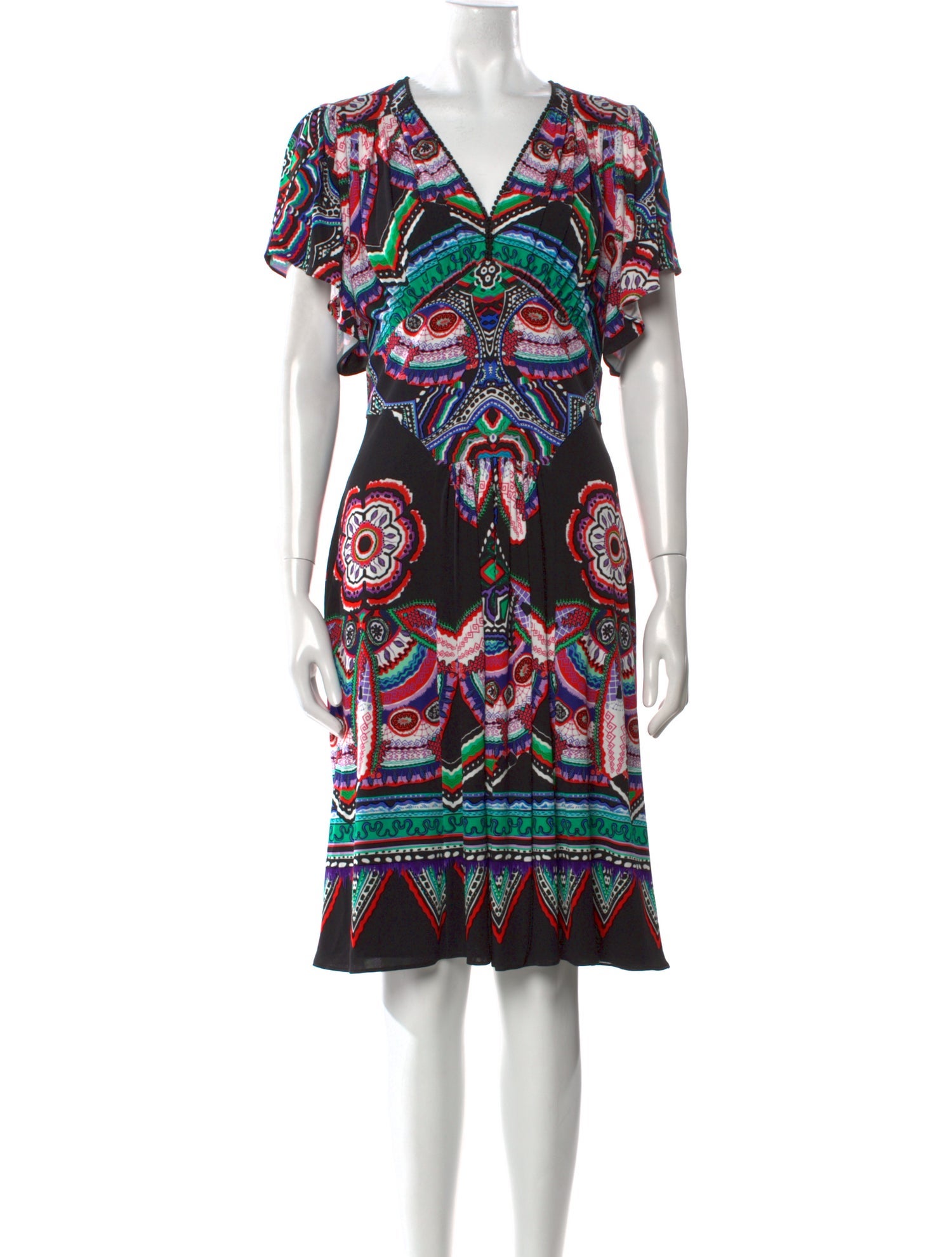 Roberto Cavalli Printed Knee-Length Dress