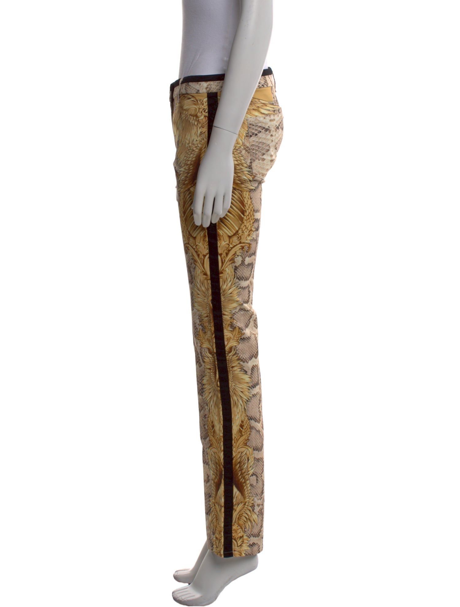 Roberto Cavalli Animal Print Straight Leg Pants