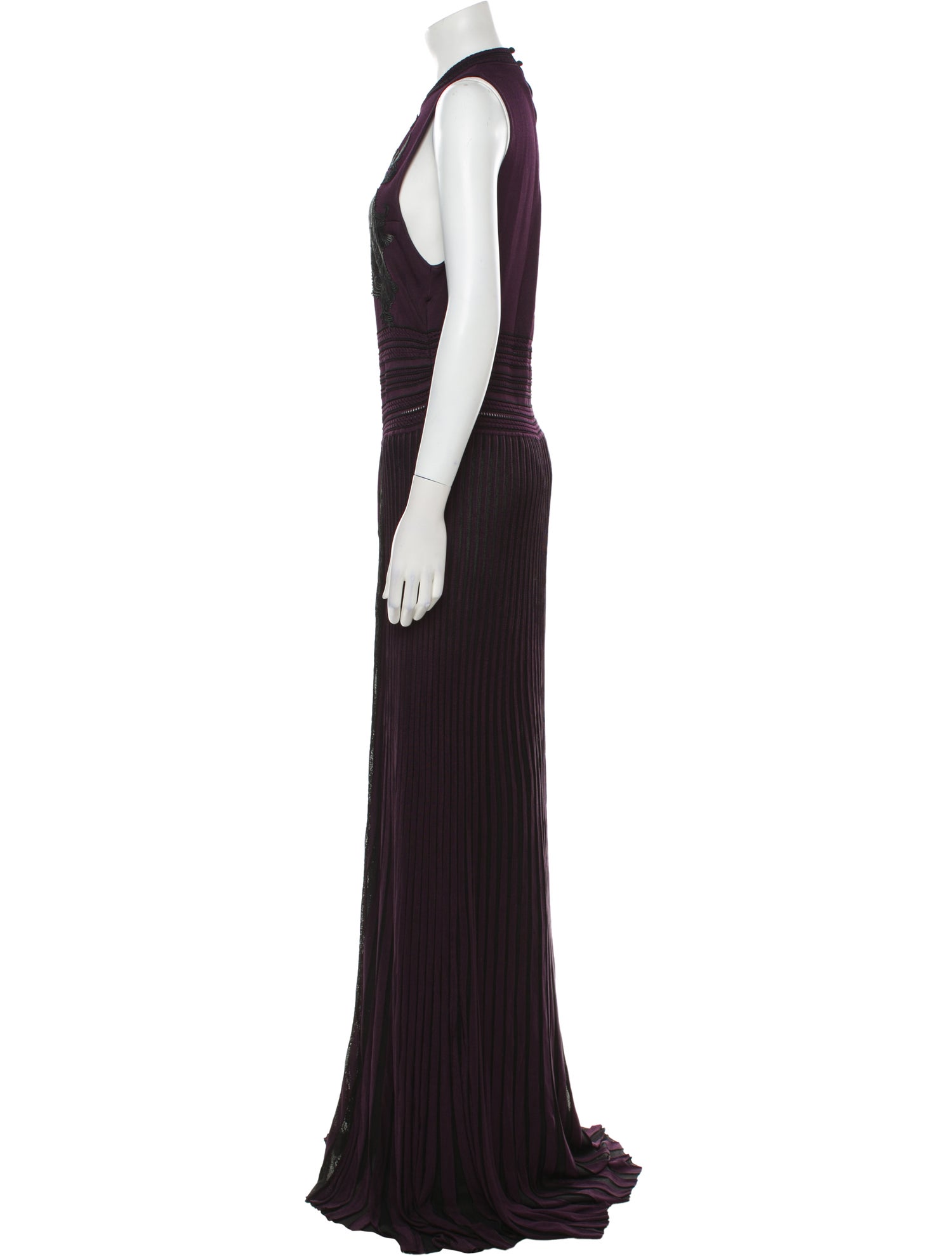 Roberto Cavalli Mock Neck Long Dress