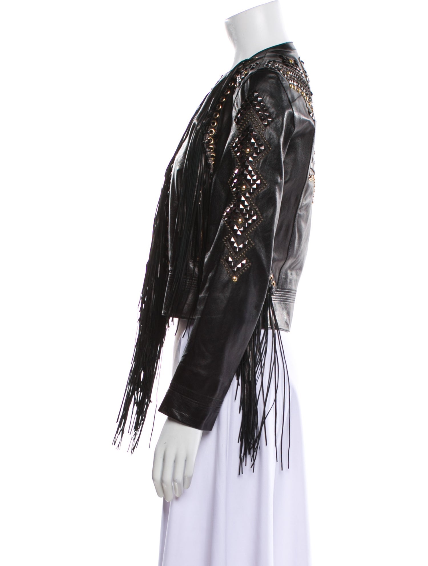 Roberto Cavalli Leather Biker Jacket