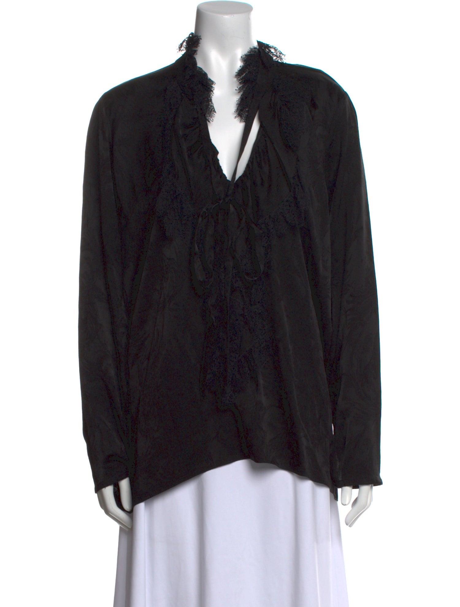 Roberto Cavalli Silk V-Neck Blouse